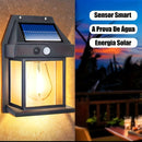 Arandela De Parede Externa Refletor Solar A Prova De Água Com Sensor Aproximação
