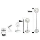 Ventilador de Mesa Dobrável Portátil Recarregável 4 Velocidades Longa Duração USB