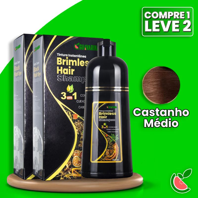 (Compre 01 e Leve 2)  Shampoo Brimless Botânico Natural 3 em 1 (Dura Até 6 Meses)