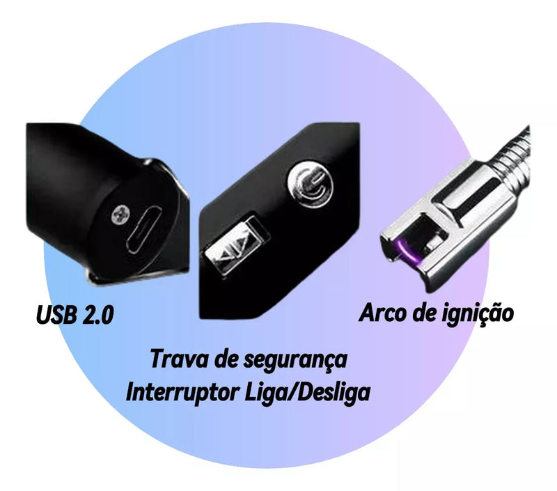Acendedor Elétrico Definitivo - Recarregável