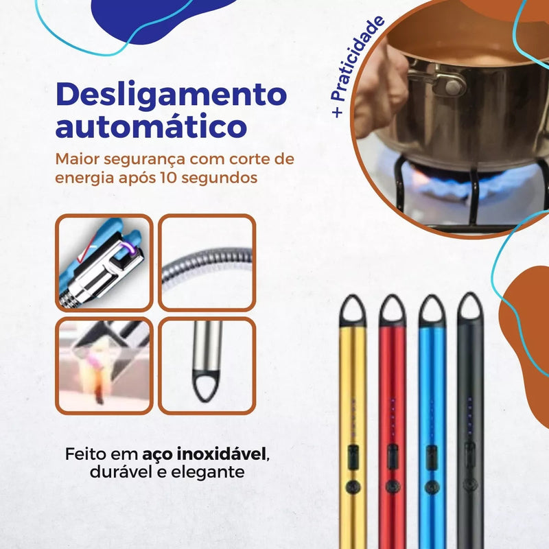 Acendedor Elétrico Definitivo - Recarregável