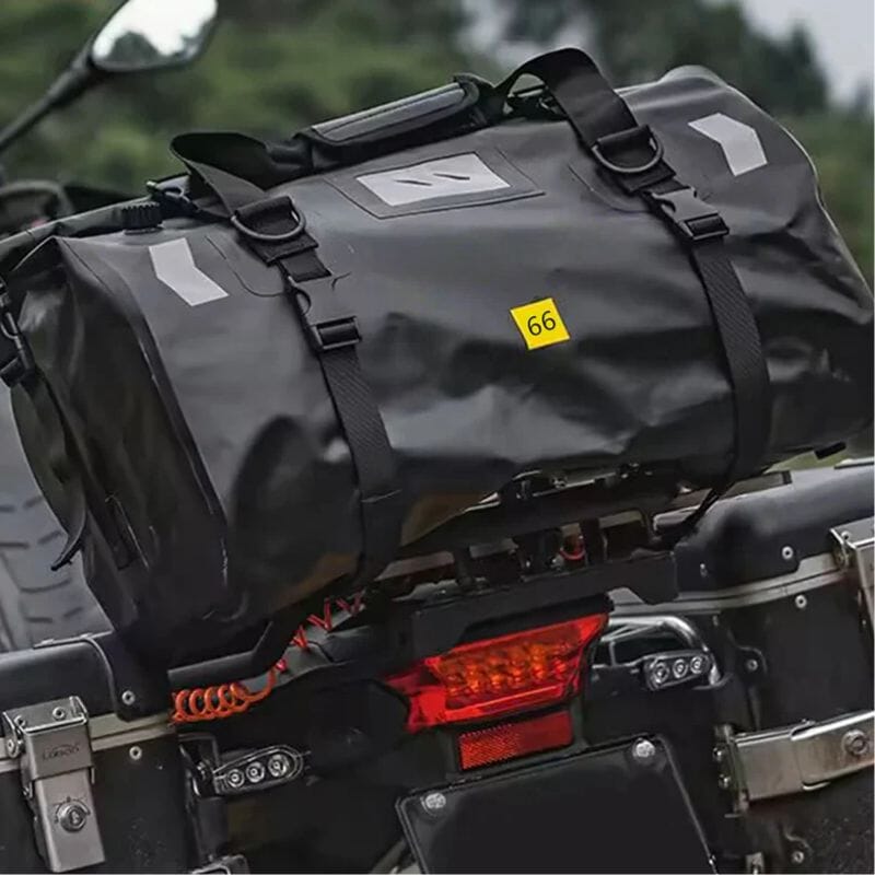 Bagagem Impermeável para Moto - MotoWolf + 4 alças de liberação rápida grátis