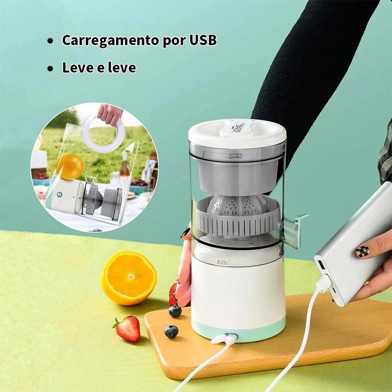 Espremedor de Frutas Portátil – Compacto, Sem Fio e Lâminas Duplas para Extração Eficiente