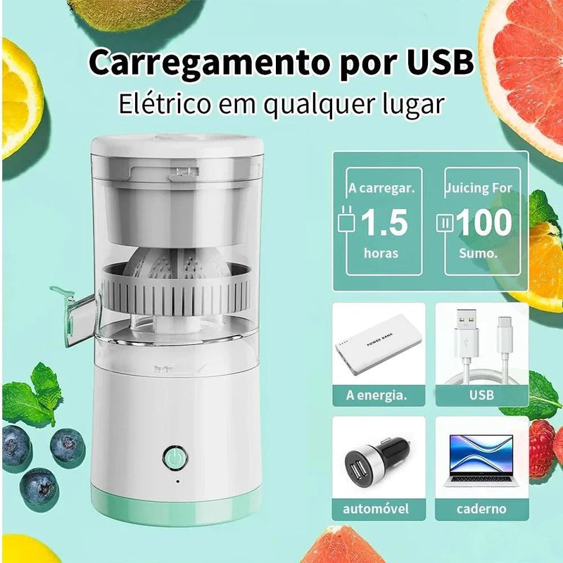 Espremedor de Frutas Portátil – Compacto, Sem Fio e Lâminas Duplas para Extração Eficiente