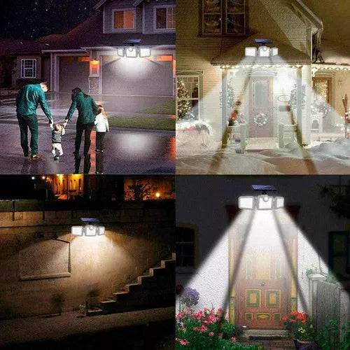 Holofote Solar Led 800W com 3 Cabeças - Sofisticado e Eficiente