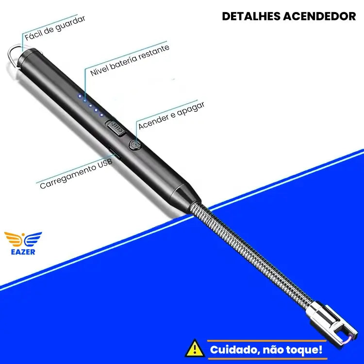 Acendedor Elétrico Definitivo - Recarregável