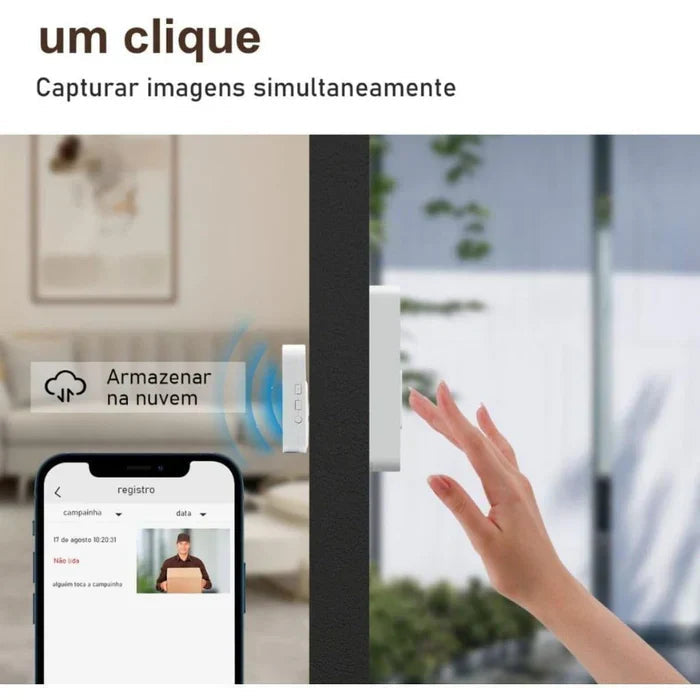 Campainha PRO Wifi Eletrônica Sem Fio com Câmera