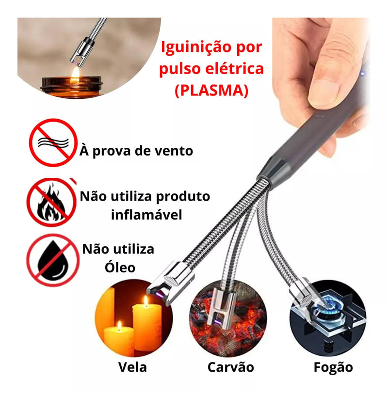 Acendedor Elétrico Definitivo - Recarregável