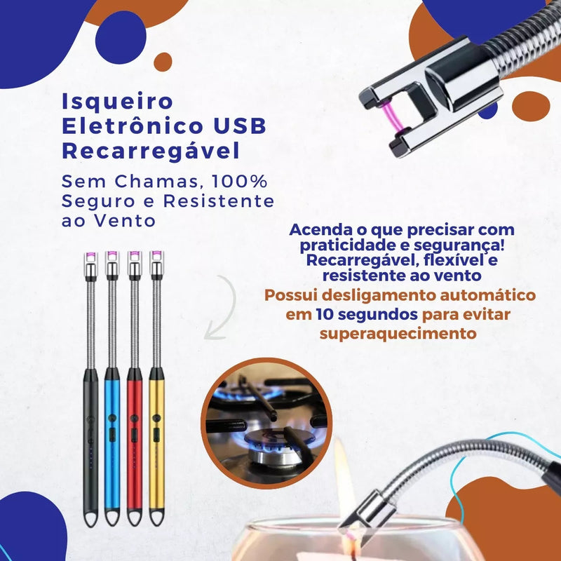 Acendedor Elétrico Definitivo - Recarregável
