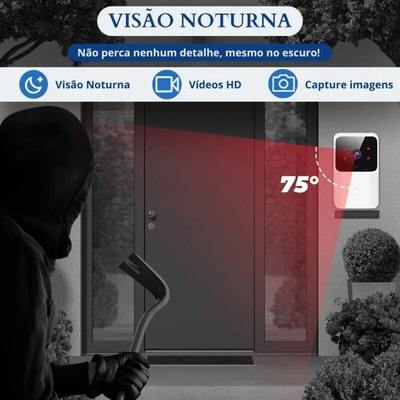 Campainha PRO Wifi Eletrônica Sem Fio com Câmera