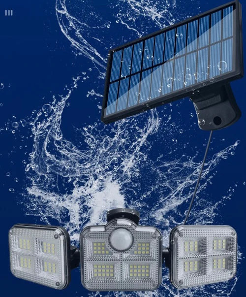 Holofote Solar Led 800W com 3 Cabeças - Sofisticado e Eficiente