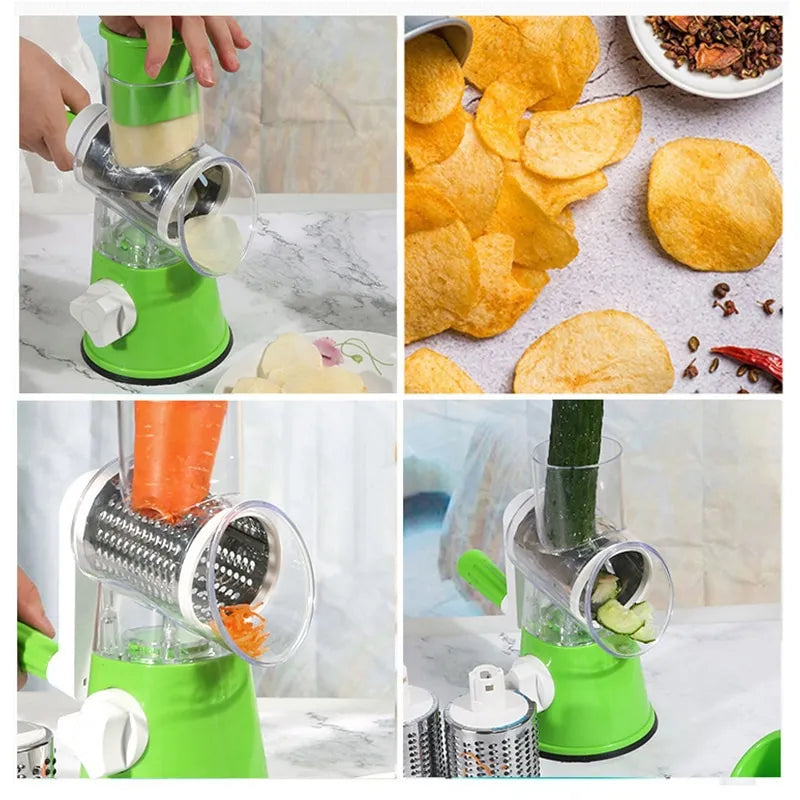 Ralador de Cozinha Profissional - Cortador de Legumes, Queijos e Vegetais - Praticidade e Multiuso