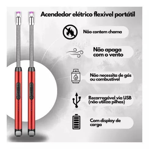 Acendedor Elétrico Definitivo - Recarregável